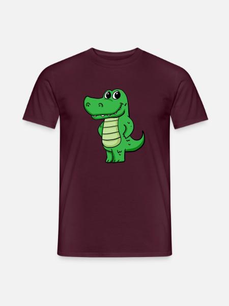 Krokodil - Männer T-Shirt - Ziegelrot