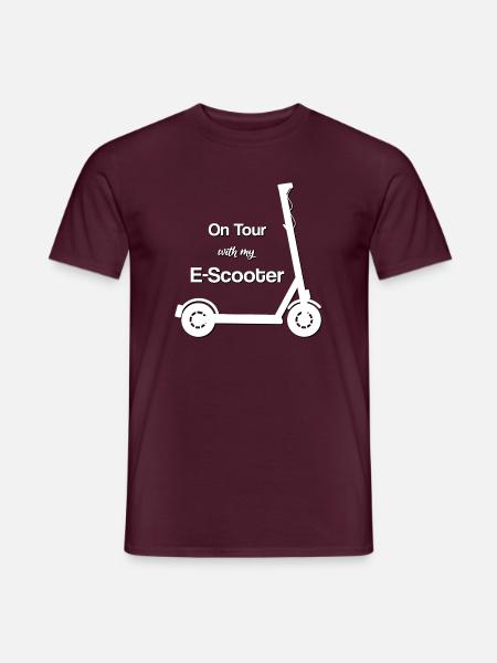 Roller E Roller E Scooter Tretroller - Männer T-Shirt - Ziegelrot