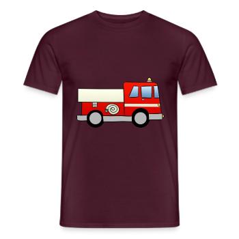 Feuerwehrauto - Männer T-Shirt - Ziegelrot - Vorne - AI Model Male 178 light (178cm)
