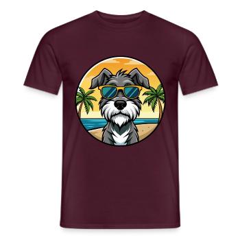 Deutscher Wachtelhund Hunderasse Cartoon Sonnenbrille - Männer T-Shirt - Ziegelrot - Vorne - AI Model Male 178 light (178cm)