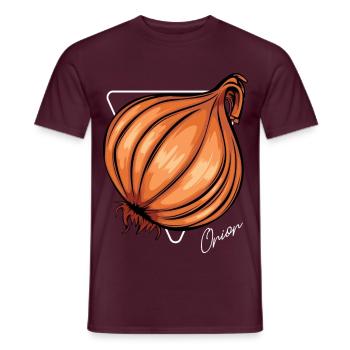 Trendy Onion Cool Gemüse Zwiebeln - Männer T-Shirt - Ziegelrot - Vorne - AI Model Male 178 light (178cm)