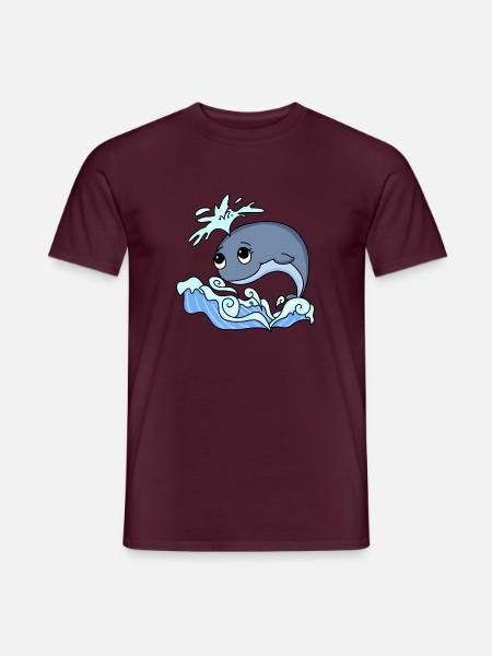 whale - Men's T-Shirt - brick red