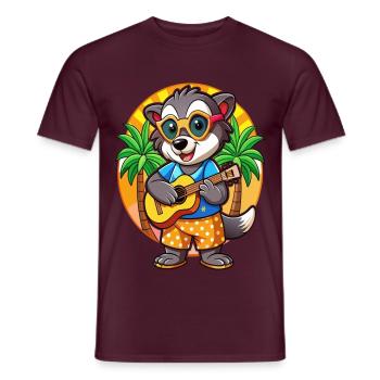 Lustige Dachs Cartoon Sommer Strand Sonnenbrille - Männer T-Shirt - Ziegelrot - Vorne - AI Model Male 178 light (178cm)