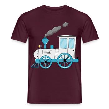 Kinderzug Eisenbahn weiß - Männer T-Shirt - Ziegelrot - Vorne - AI Model Male 178 light (178cm)