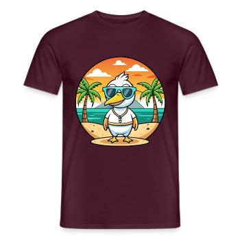 Gans Lustige Cartoon Sommer Strand Sonnenbrille - Männer T-Shirt - Ziegelrot - Vorne - AI Model Male 178 light (178cm)