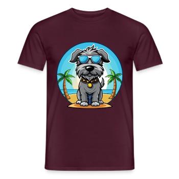 Kerry Blue Terrier Hunderasse Cartoon Sonnenbrille - Männer T-Shirt - Ziegelrot - Vorne - AI Model Male 178 light (178cm)