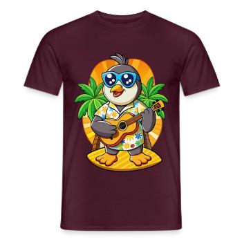 Lustige Pinguin Cartoon Sommer Strand Sonnenbrille - Männer T-Shirt - Ziegelrot - Vorne - AI Model Male 178 light (178cm)
