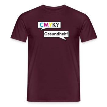 CMYK Grafiker Nerd Spruch Geschenk Shirt - Männer T-Shirt - Ziegelrot - Vorne - AI Model Male 178 light (178cm)