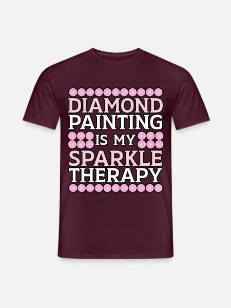 Diamantmalerei Handwerkszeug Diamantmaler - Männer T-Shirt - Ziegelrot