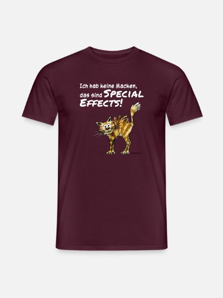 Ich habe keine Macken, das sind Special Effects! - Männer T-Shirt - Ziegelrot