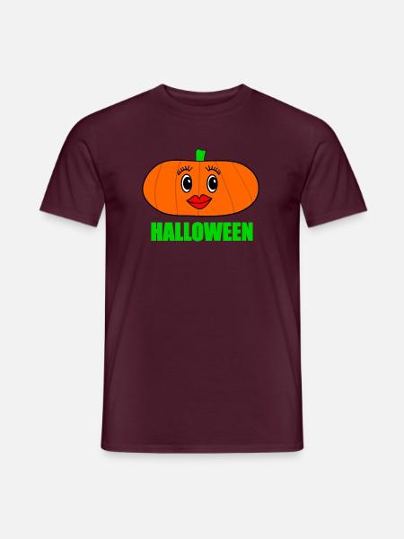 HALLOWEEN. KÜRBIS. HALLOWEEN-KÜRBIS - Männer T-Shirt - Ziegelrot