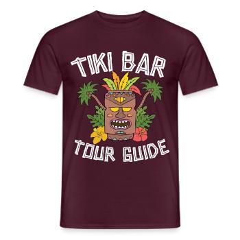 Tiki Bar Reiseführer Hawaiianische Luau Party Tiki - Männer T-Shirt - Ziegelrot - Vorne - AI Model Male 178 light (178cm)