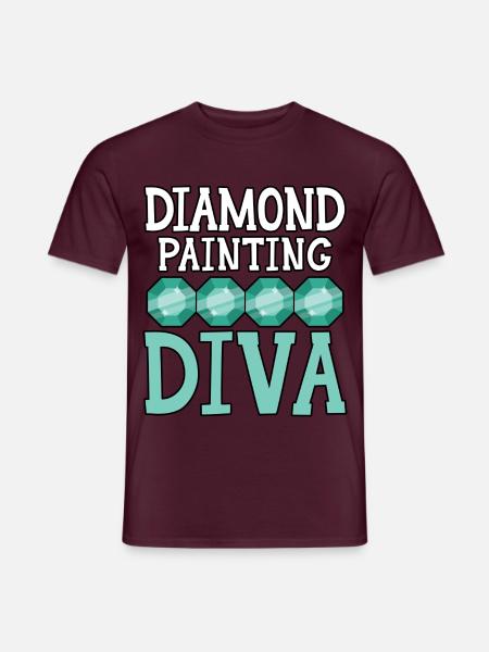 Diamantmalerei Handwerkszeug Diamantmaler - Männer T-Shirt - Ziegelrot