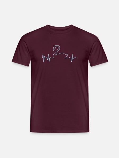 Schwan - Männer T-Shirt - Ziegelrot
