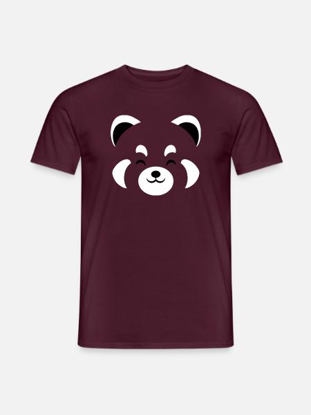 Roter Panda Kawaii - Männer T-Shirt - Ziegelrot