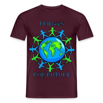 Fridays for future - Männer T-Shirt - Ziegelrot - Vorne - AI Model Male 178 light (178cm)