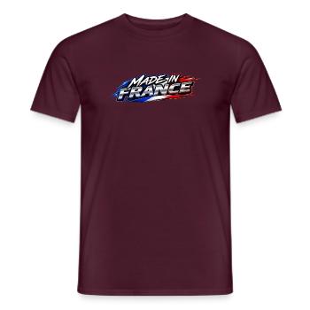 Hergestellt in Frankreich - Männer T-Shirt - Ziegelrot - Vorne - AI Model Male 178 light (178cm)