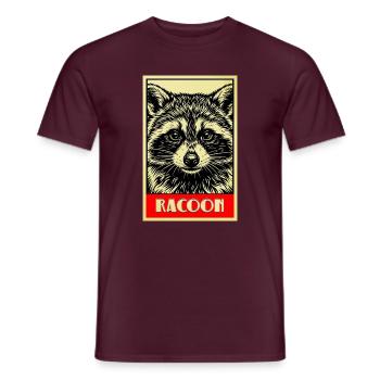 Waschbär Retro Illustration Vintage Raccoon - Männer T-Shirt - Ziegelrot - Vorne - AI Model Male 178 light (178cm)