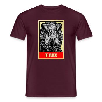 T-Rex Dinosaurier Retro Tyrannosaurus Rex - Männer T-Shirt - Ziegelrot - Vorne - AI Model Male 178 light (178cm)