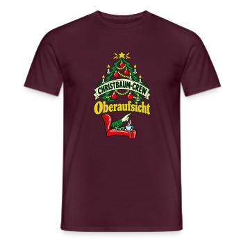Christbaum-Crew Oberaufsicht - Männer T-Shirt - Ziegelrot - Vorne - AI Model Male 178 light (178cm)