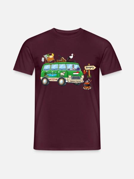 Ungarn Camper Wohnmobil - Männer T-Shirt - Ziegelrot