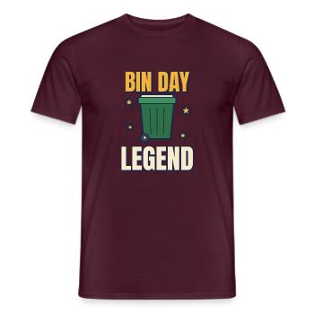 Bin Day Legend Lustiger britischer Wheelie-Bin - Männer T-Shirt - Ziegelrot - Vorne - AI Model Male 178 light (178cm)