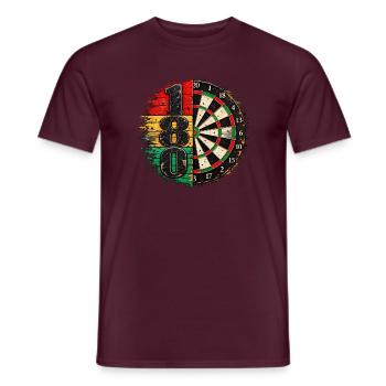 180 Dartboard Fusion - Männer T-Shirt - Ziegelrot - Vorne - AI Model Male 178 light (178cm)