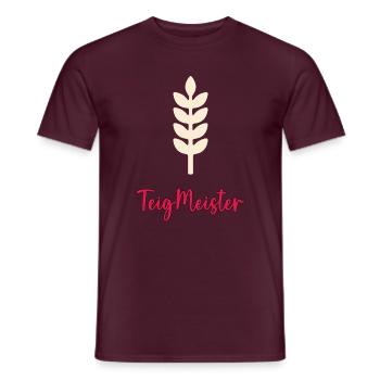 TeigMeister Brotlogo - Männer T-Shirt - Ziegelrot - Vorne - AI Model Male 178 light (178cm)