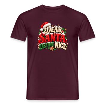 Lieber Weihnachtsmann Define Nice - Männer T-Shirt - Ziegelrot - Vorne - AI Model Male 178 light (178cm)