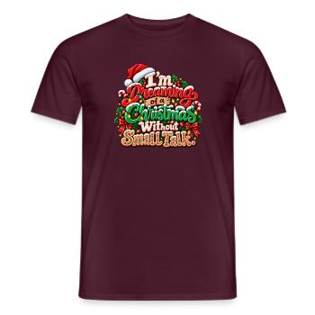 Von einem Weihnachten ohne Smalltalk träumen - Männer T-Shirt - Ziegelrot - Vorne - AI Model Male 178 light (178cm)