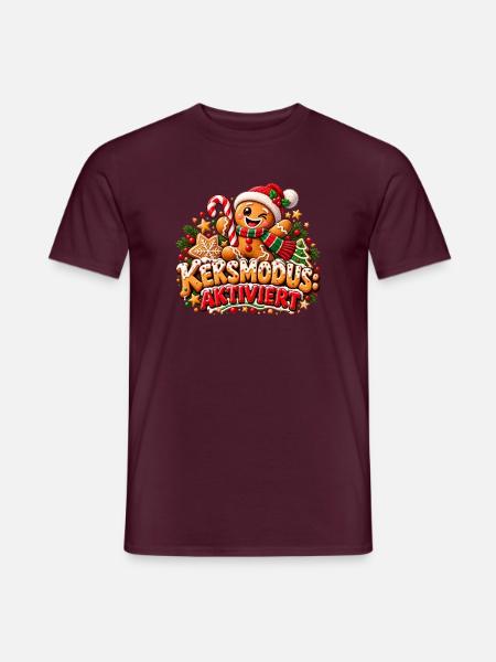 Keksmodus Aktiviert Weihnacht - Männer T-Shirt - Ziegelrot