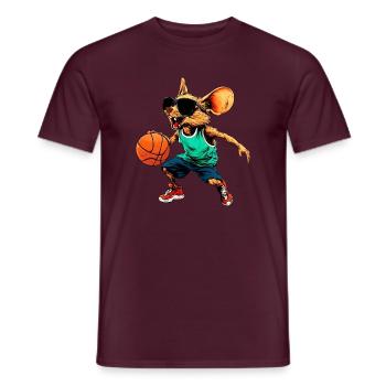Basketball Maus - Männer T-Shirt - Ziegelrot - Vorne - AI Model Male 178 light (178cm)
