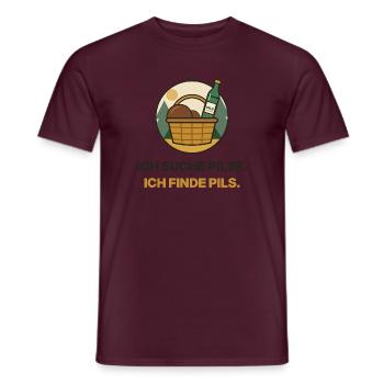 Pilzsuche im Bierkorb - Männer T-Shirt - Ziegelrot - Vorne - AI Model Male 178 light (178cm)