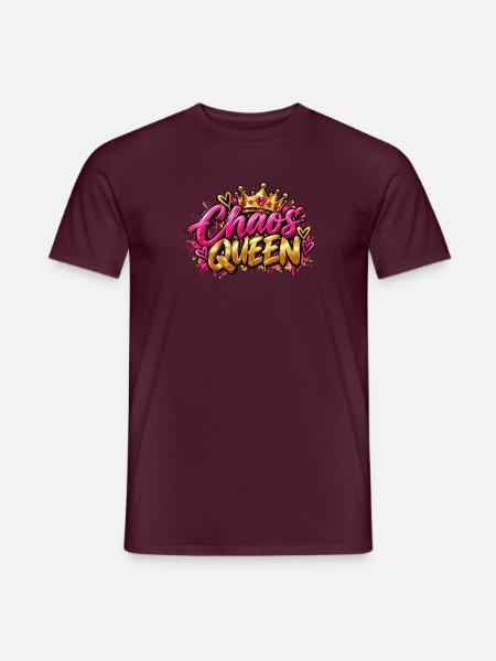 Chaos Königin Graffiti Krone - Männer T-Shirt - Ziegelrot