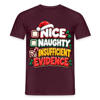 Nett Frech Beweislos Weihnacht - Männer T-Shirt - Ziegelrot - Vorne - AI Model Male 178 light (178cm)