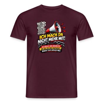 POLITIK ICH MACH DA NICHT MEHR MIT - Männer T-Shirt - Ziegelrot - Vorne - AI Model Male 178 light (178cm)