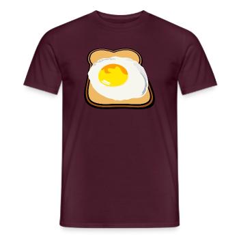 Spiegelei Toast - Männer T-Shirt - Ziegelrot - Vorne - AI Model Male 178 light (178cm)