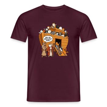 Katzenarche Noahs Arche - Männer T-Shirt - Ziegelrot - Vorne - AI Model Male 178 light (178cm)
