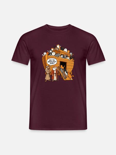 Katzenarche Noahs Arche - Männer T-Shirt - Ziegelrot
