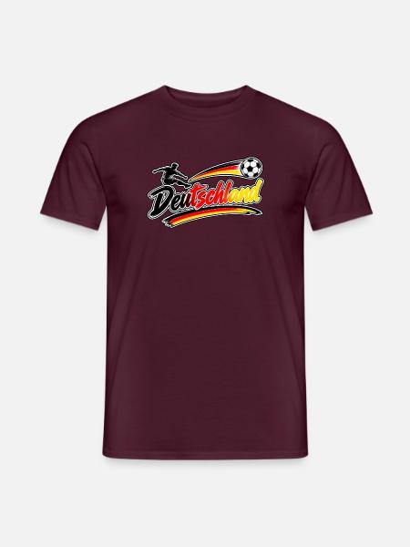 DeutschlandFussball - Männer T-Shirt - Ziegelrot