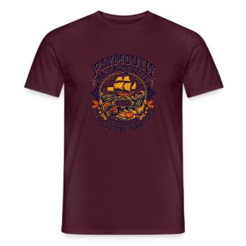 Plymouth Massachusetts 1620 Thanksgiving Heritage - Männer T-Shirt - Ziegelrot - Vorne - AI Model Male 178 light (178cm)