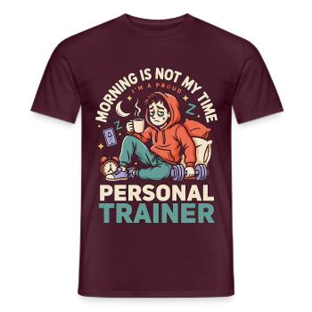 Personal Trainer Morning Is Not My Workout Coach - Männer T-Shirt - Ziegelrot - Vorne - AI Model Male 178 light (178cm)