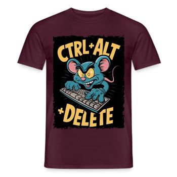 Strg Alt Entf Tastatur Maus Humor - Männer T-Shirt - Ziegelrot - Vorne - AI Model Male 178 light (178cm)