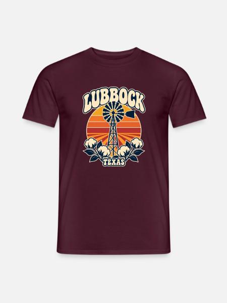 Lubbock Texas Sonnenwind Turm - Männer T-Shirt - Ziegelrot
