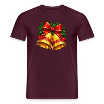 Weihnachtsglocken mit Schleife - Männer T-Shirt - Ziegelrot - Vorne - AI Model Male 178 light (178cm)