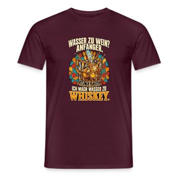 Wasser zu Whiskey Anfänger - Männer T-Shirt - Ziegelrot - Vorne - AI Model Male 178 light (178cm)