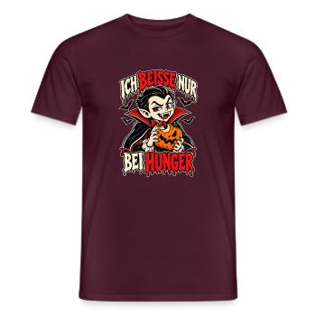 Vampir mit Kürbis – Hunger - Männer T-Shirt - Ziegelrot - Vorne - AI Model Male 178 light (178cm)