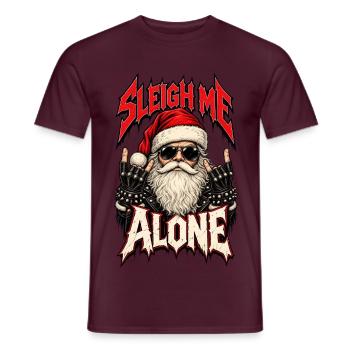 Sleh Me Alone, Santa Rock - Männer T-Shirt - Ziegelrot - Vorne - AI Model Male 178 light (178cm)