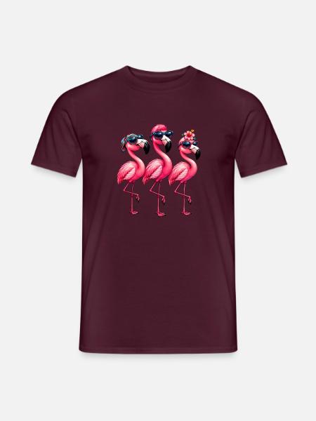 Niedlicher Flamingo Süße Flamingos - Männer T-Shirt - Ziegelrot