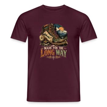 Für den langen Weg gemacht - Männer T-Shirt - Ziegelrot - Vorne - AI Model Male 178 light (178cm)